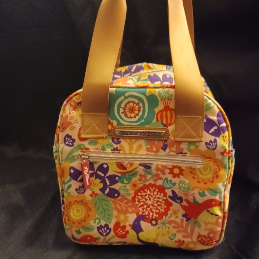 Lily Bloom Lunch Bag Cooler Floral Design Insulated